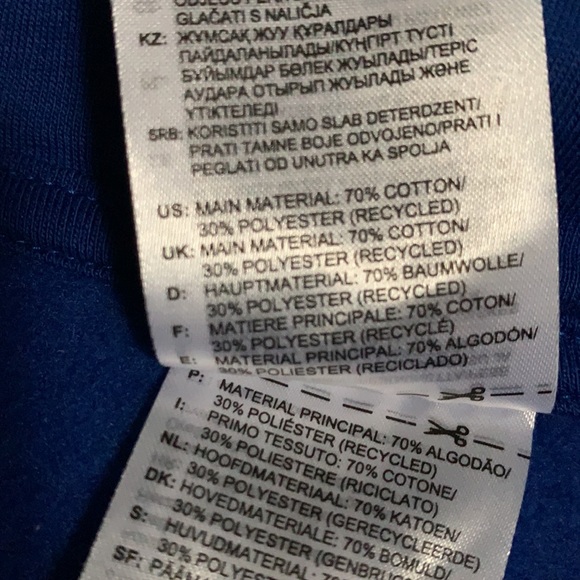 Adidas brand new pull over royal blue sweater - Picture 8 of 9